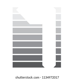 number 7 flat gradient monochrome shape modern vector geometric design
