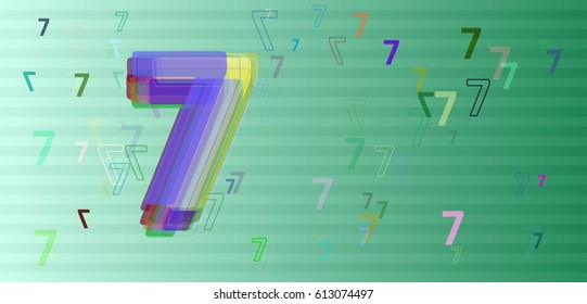 Number 7 icon background