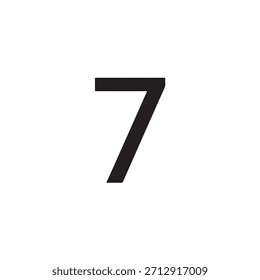 Número 7 Icono Dígito siete Ilustración vectorial