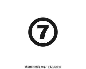 Number 7 Icon Vector Illustration On White Background