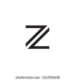 number 7. letter L. letter Z line symbol simple logo vector