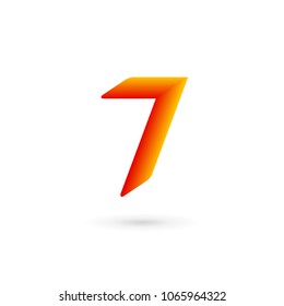 Number 7 logo icon design template elements
