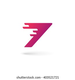 Number 7 logo icon design template elements