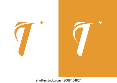 Number 7 logo with star concept. Logo for anniversary or vector element