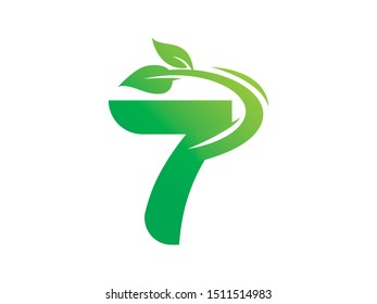 Number 7 logo or symbol template design