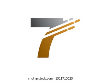 Number 7 logo or symbol template design