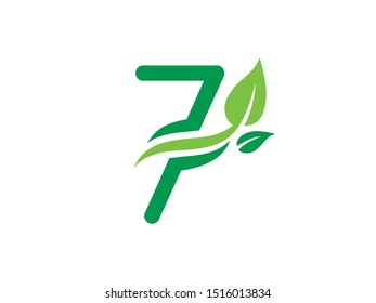 Number 7 logo or symbol template design