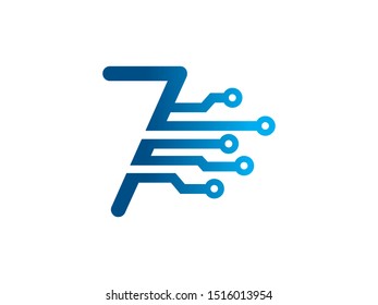 Number 7 logo or symbol template design