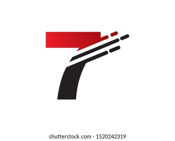 Number 7 logo or symbol template design