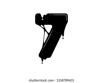 Number 7 logo or symbol template design