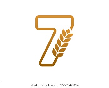 Number 7 Logo Or Symbol Template Design