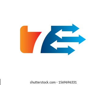 Number 7 logo or symbol template design