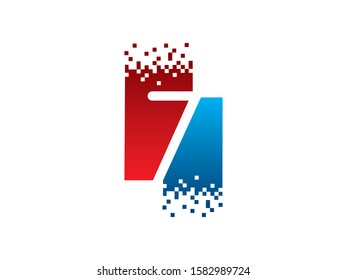 Number 7 logo or symbol template design