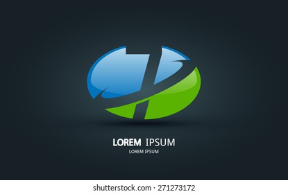Number 7 logo. Vector logotype design.