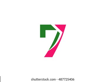 Number 7 Logo Vector Logotype Design Stock Vector (Royalty Free ...