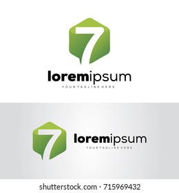 Number 7 Media Logo Template Design Vector, Emblem, Design Concept, Creative Symbol, Icon