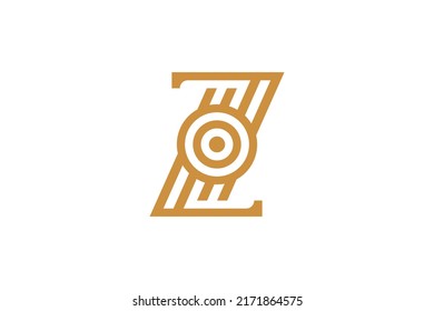 Number 7 Monoline Logo Vector