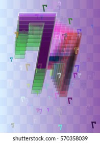 Number 7 Pattern Background Stock Vector (Royalty Free) 570358039 ...