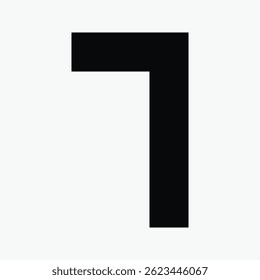 number 7 pixel art icon vector illustration.