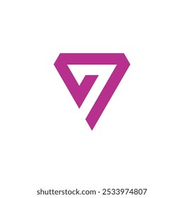 Number 7 Seven logo design vector template