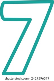 Número 7, número siete, número siete para su diseño.