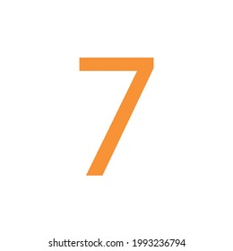 NUMBER 7 SIMPLE CLIP ART ILLUSTRATION VECTOR