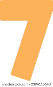 Number 7 single vector line icon
