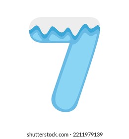 Nummer 7 Schnee, Vektorgrafik
