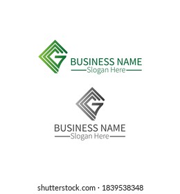 Diseño de iconos de logotipo cuadrado número 7