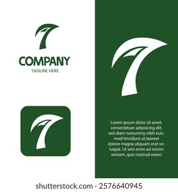 Number 7 Stylish Logo - Creative Logo Design Idea For Technology,Growth,Goal,freedom,aim and anything creative