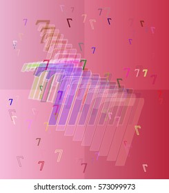 Number 7 template background