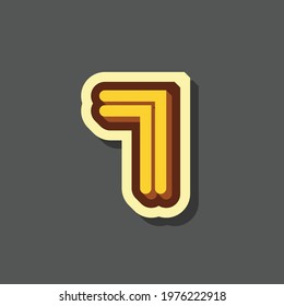 Number 7 text effect design vector