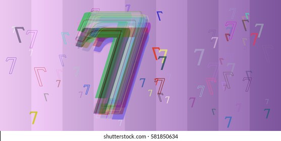 Number 7 texture template