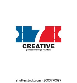 Nummer 7 Design-Konzept des Tickets
