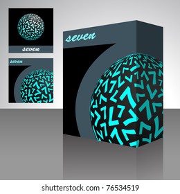 Number 7. Vector packaging box.