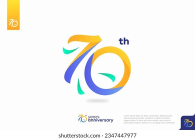 Number 70 logo icon design, 70th birthday logo number, anniversary 70
