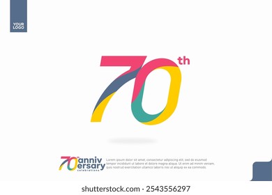 Number 70 logo icon design, 7th birthday logo number, anniversary 70