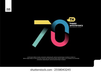 Number 70 logo icon design, 70th birthday logo number, anniversary 70