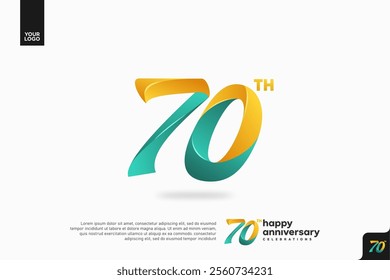 Number 70 logo icon design, 70th birthday logo number, anniversary 70