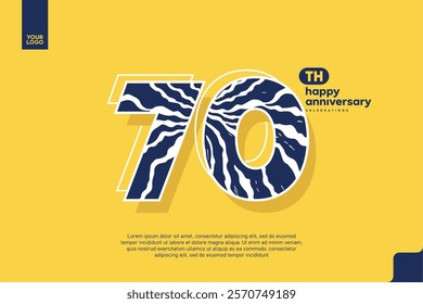Number 70 logo icon design, 70th birthday logo number, anniversary 70