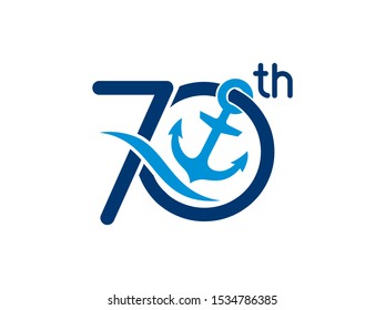 Número 70 logotipo ou modelo de símbolo design