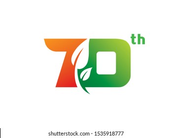 Number 70 Logo Or Symbol Template Design