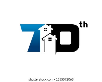 Number 70 logo or symbol template design