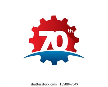 Number 70 logo or symbol template design