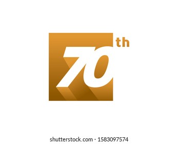 Number 70 logo or symbol template design