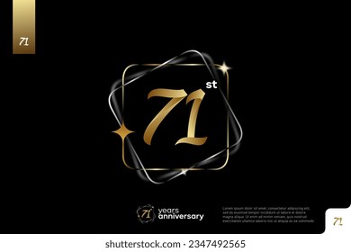 Number 71 logo icon design, 71st birthday logo number, anniversary 71
