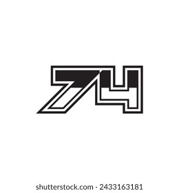 number 74 logo and icon
