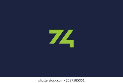 Número 74 logo icono diseño Vector diseño Plantilla inspiración