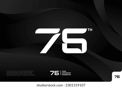 Number 76 logo icon design 76th birthday logo number anniversary 76