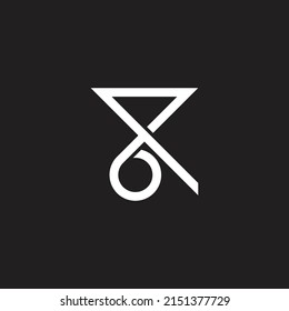 number 76 triangle abstract geometric logo vector